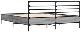 Estrutura de cama 160x200 cm derivados de madeira/metal
