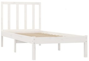 Estrutura cama solteiro 90x190 cm pinho maciço branco