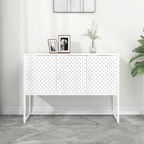 vidaXL Aparador 105x35x75 cm aço branco