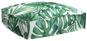 vidaXL Almofada de palete para assento Floral Padrão de folhas