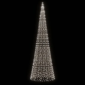 LED Árvore de Natal no mastro 1534 LEDs Branco Frio 500 cm