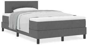 Cama Box com Colchão Cinza Escuro 120x200 cm Tecido