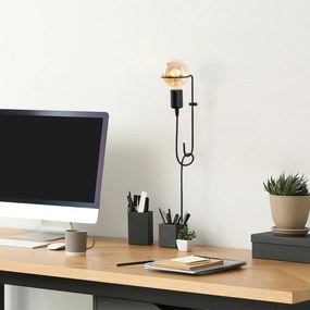 Candeeiro de Parede Pota – Preto – 9 cm x 30 cm