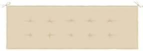 Almofadão p/ banco de jardim 150x50x4 cm tecido oxford bege