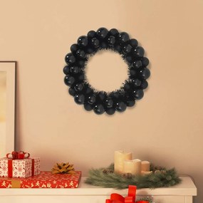 vidaXL Guirlandas de Bolas de Natal 2 pcs Preto 33 x 33 x 7 cm