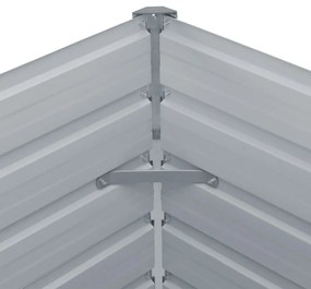 Canteiro jardim elevado 100x100x45 cm aço galvanizado castanho