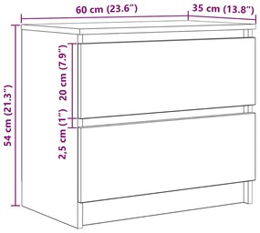 Móvel p/ TV 60x35x54 cm derivados de madeira branco