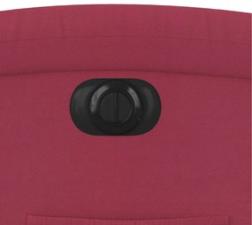 Poltrona elétrica reclinável veludo vermelho tinto