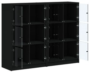 Estante c/ portas 136x37x109 cm derivados de madeira preto
