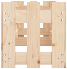 Canteiro elevado c/ design de cerca 200x30x30 cm pinho maciço