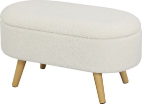 Banco de Arrumação, 82 x 41 x 45 cm, Compartimento Oculto, Branco