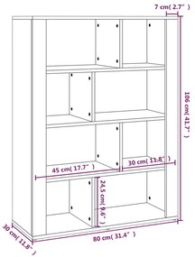 Aparador 80x30x106 cm derivados de madeira branco