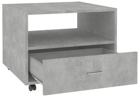 Mesa de centro 55x55x40 madeira processada cinza cimento