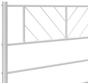 Cabeceira de cama 160 cm metal branco