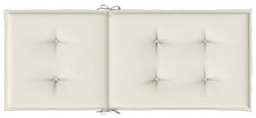 Almofadões para cadeiras altas 4 pcs mesclado tecido creme