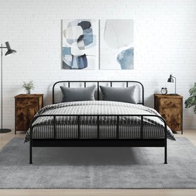vidaXL Mesas cabeceira 2pcs 40x42x60cm deriv. madeira carvalho fumado