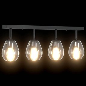 Luminárias de Teto com Lâmpada de Vidro Ajustável Anthracite E27