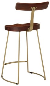 Bancos de bar 2 pcs 49x43x88 cm madeira de mangueira maciça
