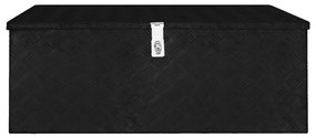 Caixa de arrumação 100x55x37 cm alumínio preto