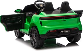 Carro elétrico para Crianças 2 a 6 anos 12V 4x4 Porsche Macan, Rodas de espuma EVA, Controle remoto Verde