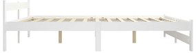Estrutura de cama 200x200 cm pinho maciço branco
