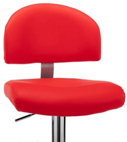 Banco de bar couro artificial vermelho