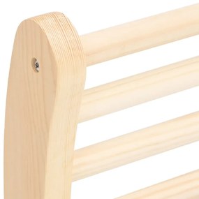 Encosto para sauna em forma de S madeira de pinho maciça