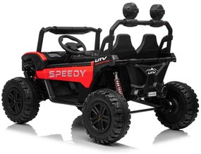 Jipe elétrico para crianças T-REX Ride 4x4, 2 Lugares, 24V, leitor MP3, bateria de lítio, Rodas EVA, controlo remoto, luzes LED Vermelho
