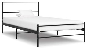 286496 vidaXL Estrutura de cama 90x200 cm metal preto