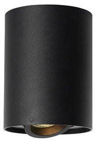 Foco de teto moderno preto rotativo e inclinável - Rondoo Up