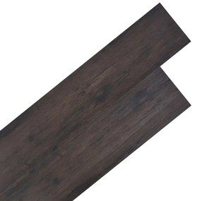 146597 vidaXL Tábuas soalho não-autoadesivas PVC 4,46m² 3mm castanho-escuro