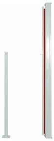 Toldo lateral retrátil 160 x 500 cm vermelho