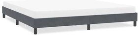 Estrutura de cama sem colchão 200x220 cm veludo cinzento-escuro