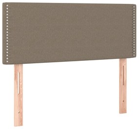 Cama box spring colchão/LED 120x190cm tecido cinza-acastanhado