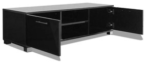 Móvel de TV 120x40,5x35 cm preto brilhante