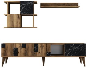 Móvel TV Madrid – Nogueira Preto – 180 cm x 48,6 cm x 33,8 cm