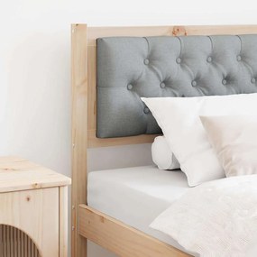 vidaXL Cabeceira Marrom e cinza claro 90 cm Madeira de pinho maciça