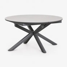 Mesa De Jardim 145-200x145 Cm Extensível Em Alumínio Begur Cinza Grafito - Sklum