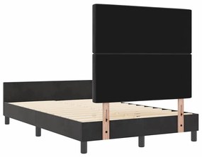 Cama de Veludo Preto vidaXL 120x190 cm