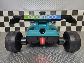 Carro elétrico para crianças ASTON MARTIN FORMULA 1 24V, Assento pele, Pneus Borracha, 4 Motores, Luzes