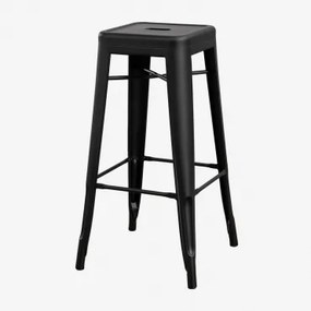 Banqueta Alta Empilhável Em Aço Lix ↑75 Cm & Preto Mate - Sklum
