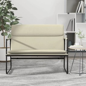 vidaXL Banco 100x64x80 cm couro artificial cor creme