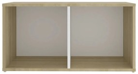 Móveis de TV 2 pcs 72x35x36,5cm contrap. branco/carvalho sonoma