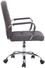 Cadeira de escritório Deli PRO em tecido com estrutura cromada 59 x 91-101 x 63 cm Cinzento escuro