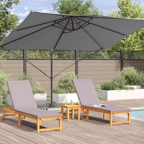 Guarda-Sol Cantilever Roma Antracite 352x251x260 cm de Alumínio