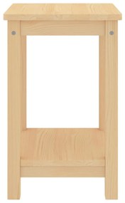 Mesa de cabeceira 35x30x47 cm madeira de pinho maciça natural