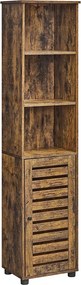 Armário de casa de banho alto 40 x 30 x 167 cm castanho vintage