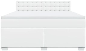 Cama com Molas/Colchão e Luzes Led - 180x200 cm - Couro Artificial Bra