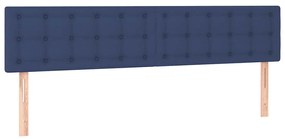 Cama boxspring com colchão 120x190 cm tecido azul