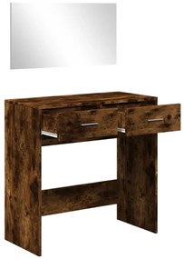 Toucador com espelho 80x39x80 cm cor carvalho fumado